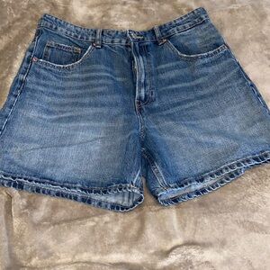 Zara high waisted mom shorts